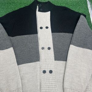 LaVane New York Full Zip Cardigan Sweater Gray Black Size‎ 2XL Rare